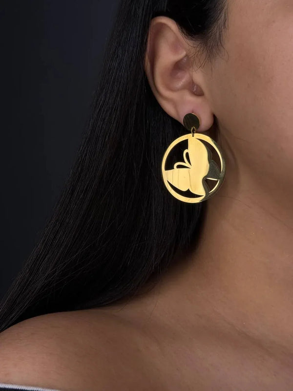 Circular Butterfly Earrings - MARHABA
