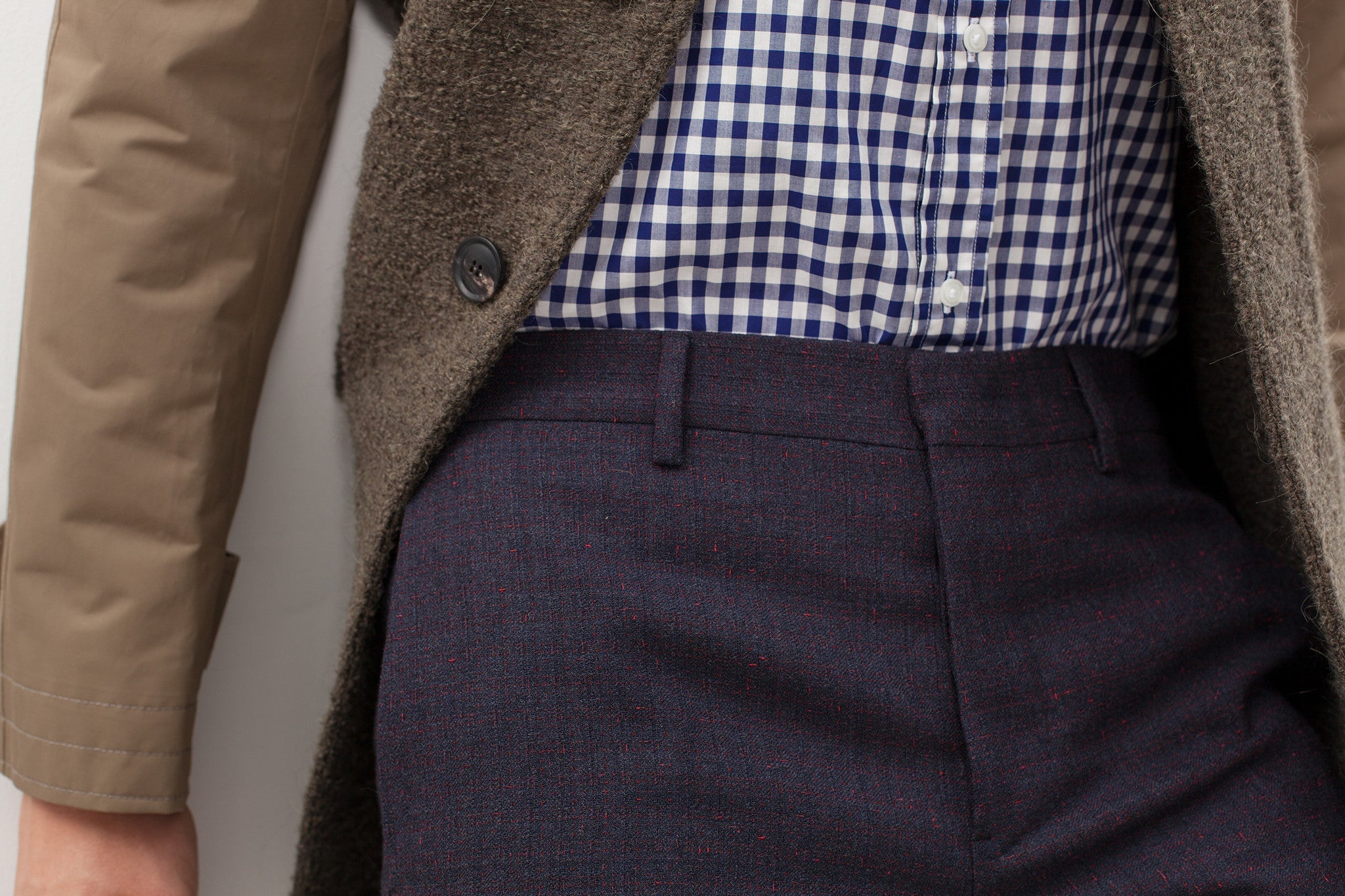 معطف راجلان مانيش باللون الزيتوني