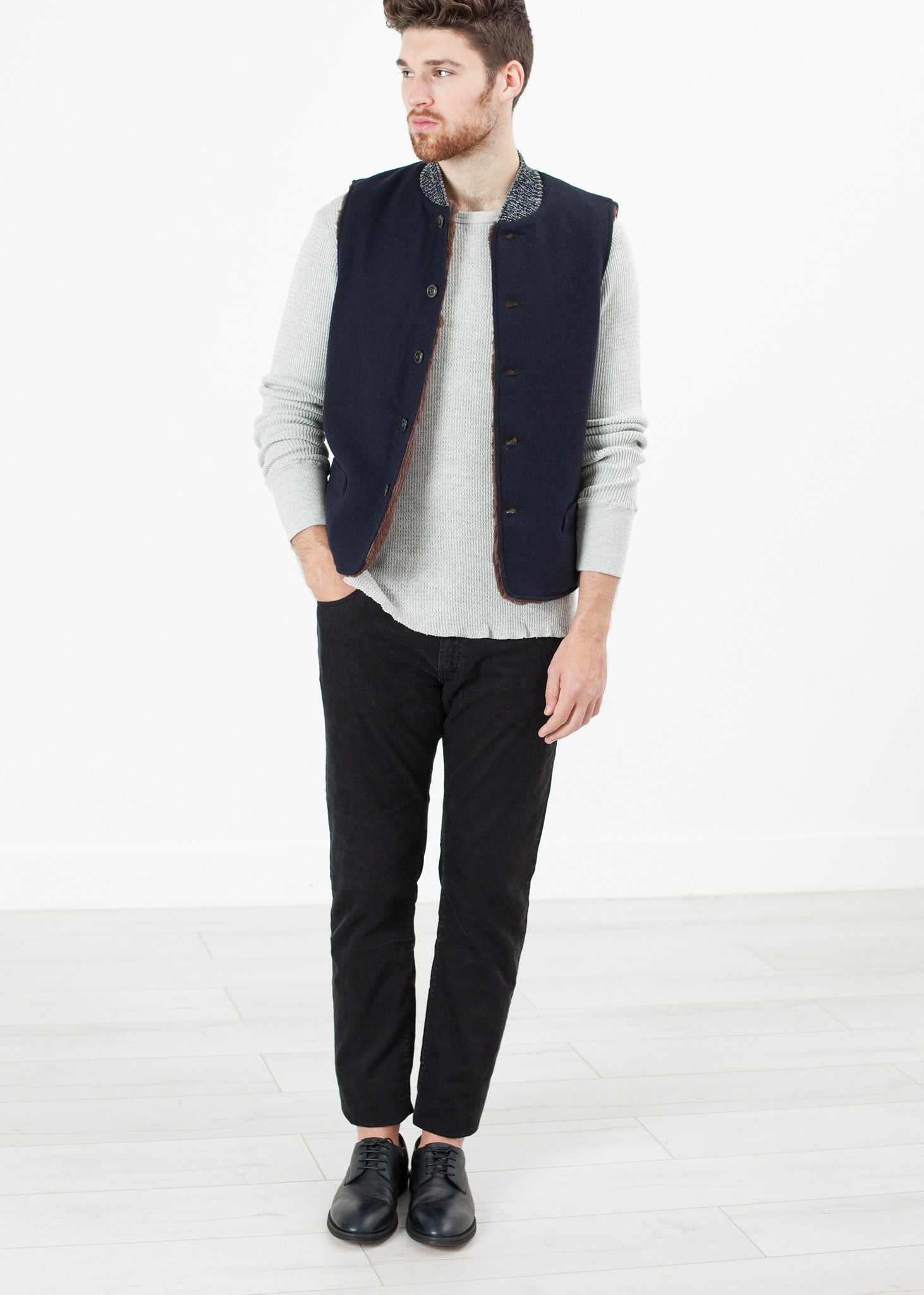 تي شيرت وافل نيت بأكمام طويلة