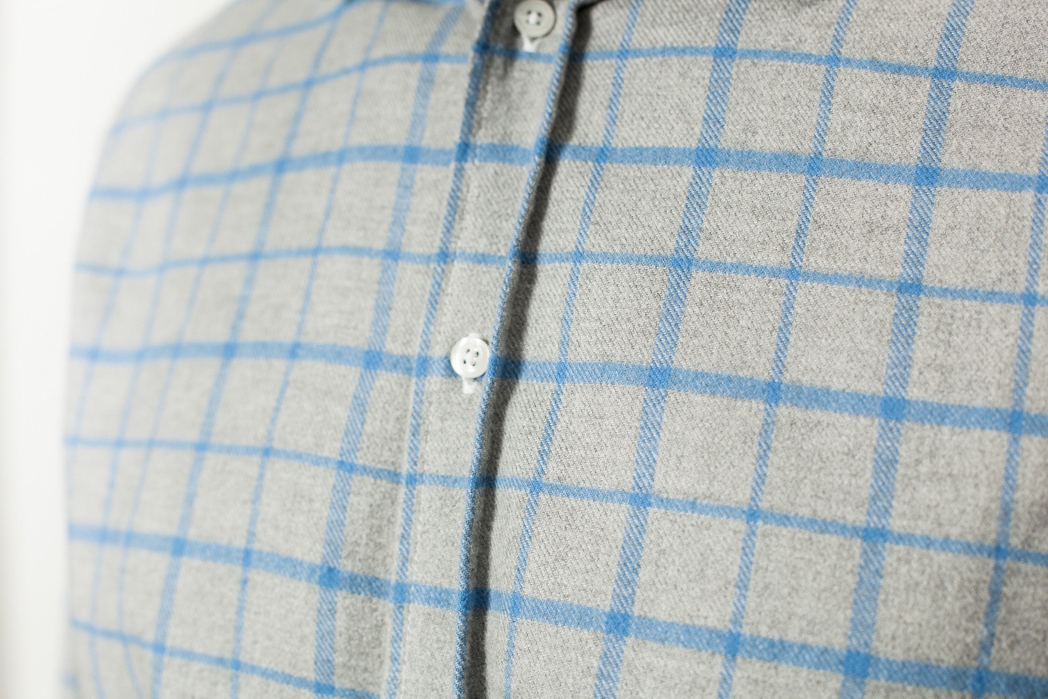 قميص بول من الفلانيل الرمادي