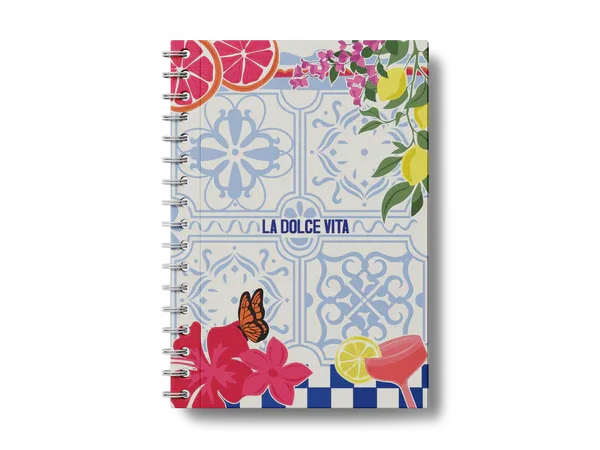 Ocean Whispers A5 Coiled Notebook - MARHABA