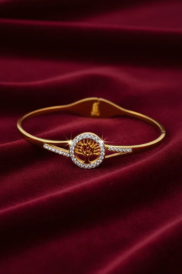 Crystal-Encrusted Tree of Life Bracelet - MARHABA