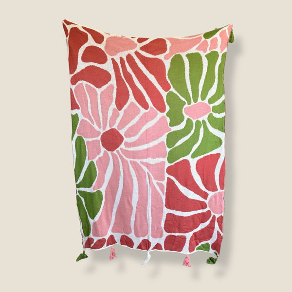 Pink Floral Throw-Sample Sale(1piece)