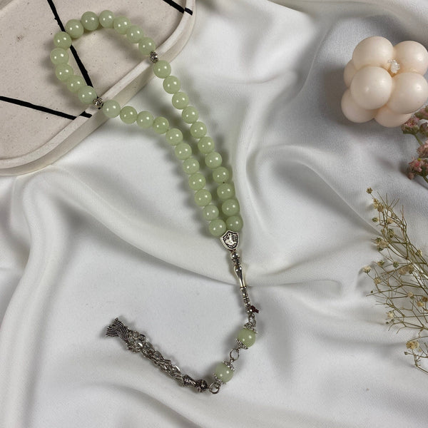 Rosary 33 Beads| Lemon green