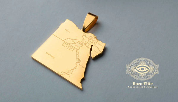 The Roza Elite Egypt Map Necklace - MARHABA